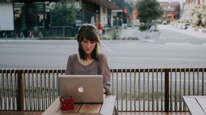 woman working