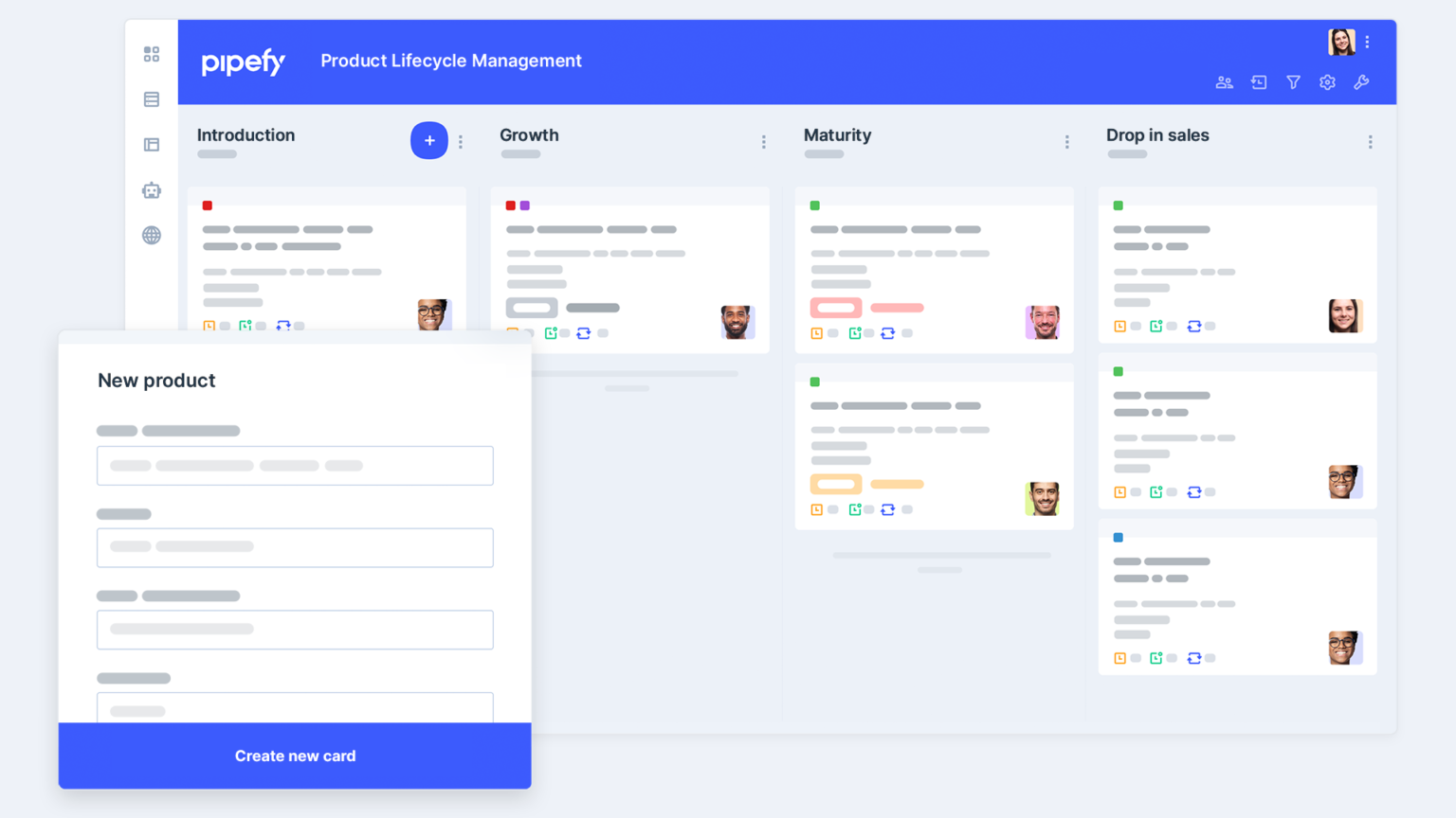 Product lifecycle management template