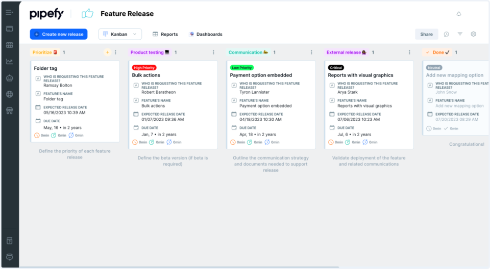 Feature Release Pipefy