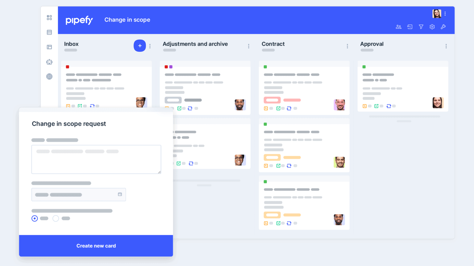 Change in scope template