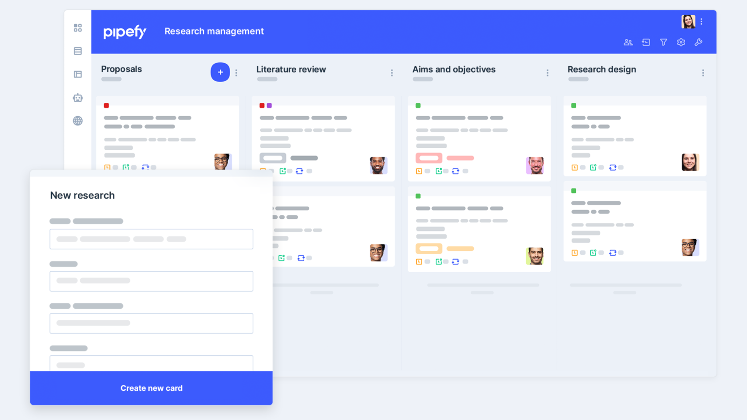 Research management template