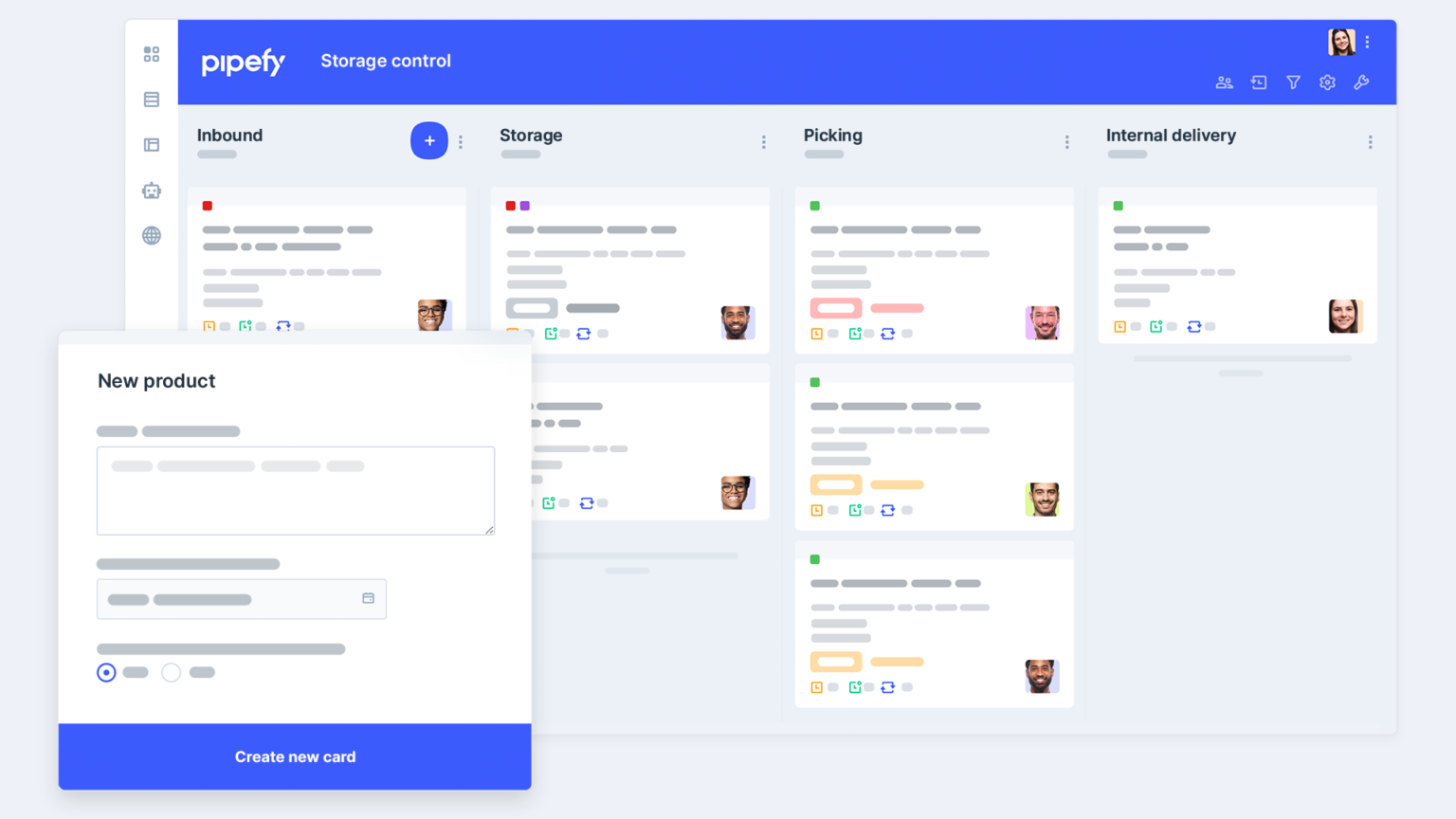 Storage control template