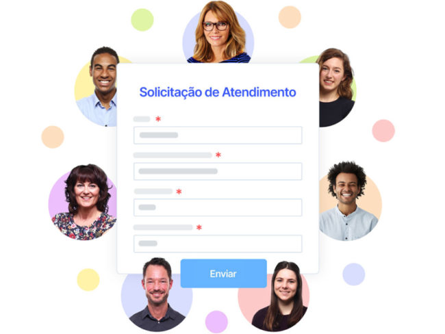 Formulário público com solicitação de atendimento.