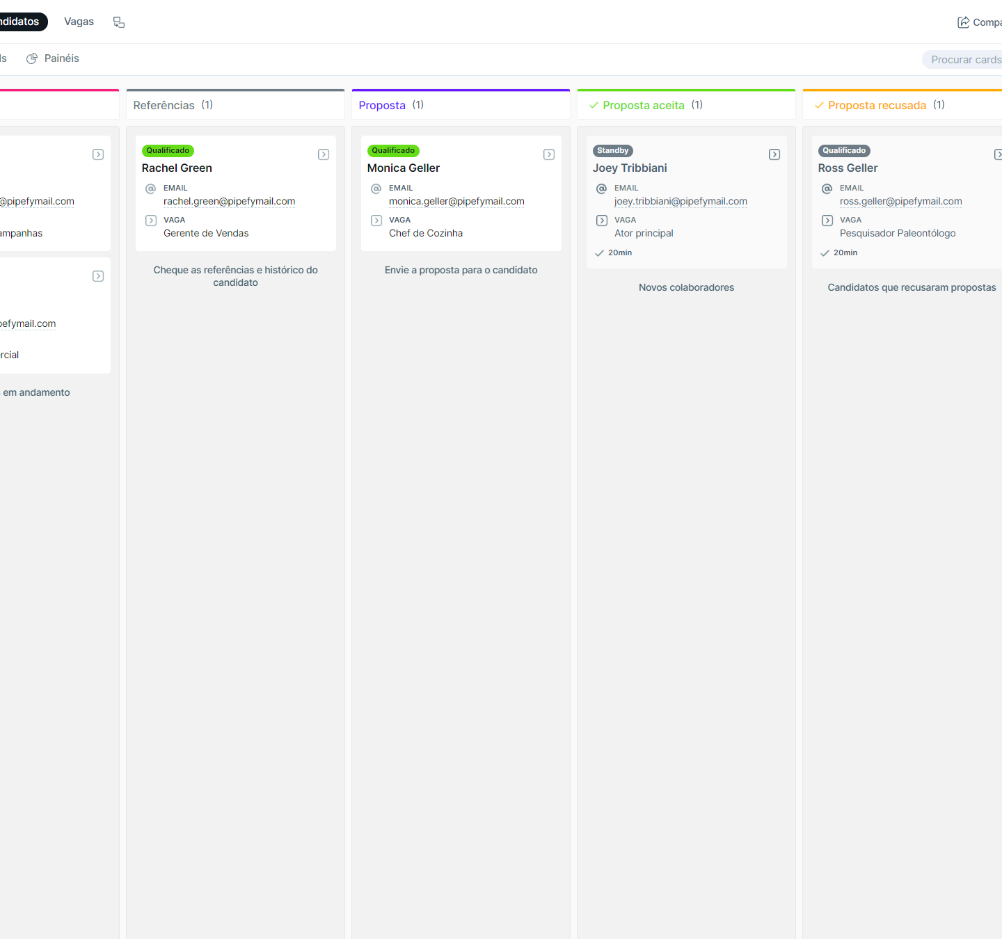 Kanban processo de recrutamento