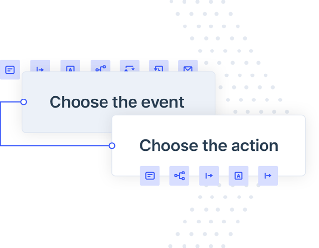 Tutorial about how to choose the event or action.
