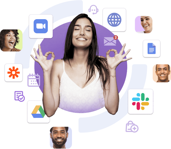 woman happy with tools organzied with Pipefy