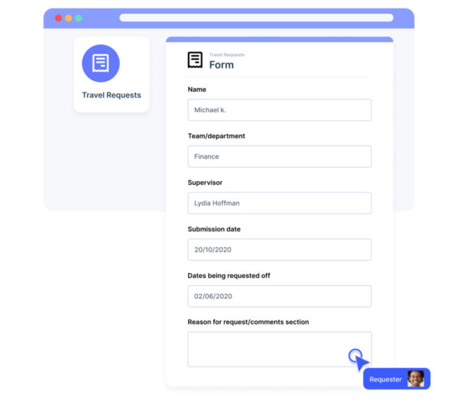 Form requests makes it easier for HR process management