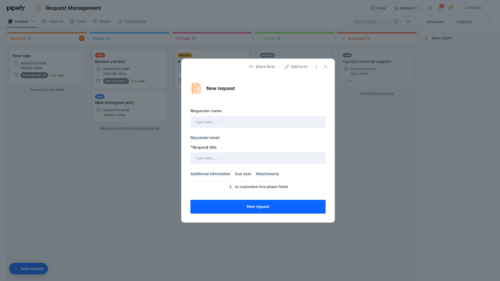 Request Management | Pipefy