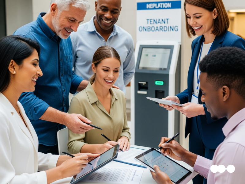 Team using digital forms to streamline tenant onboarding tasks