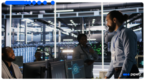 Cloud infrastructure illustration with dynamic workflows