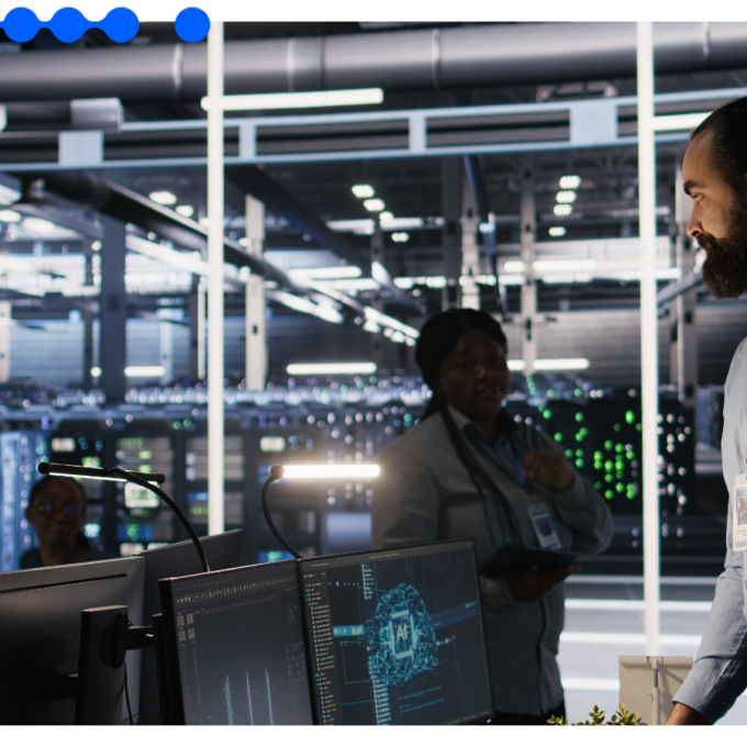 Cloud infrastructure illustration with dynamic workflows